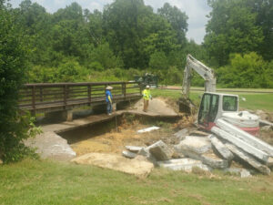 Continued removal of debris from Bridge Repair